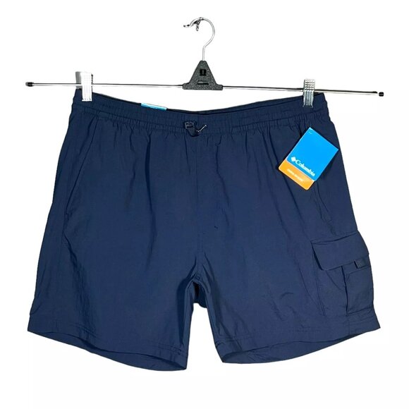 Columbia Men's Nylon Short Size L (35X6in) Blue UPF 50 Sun Protection Quick Dry